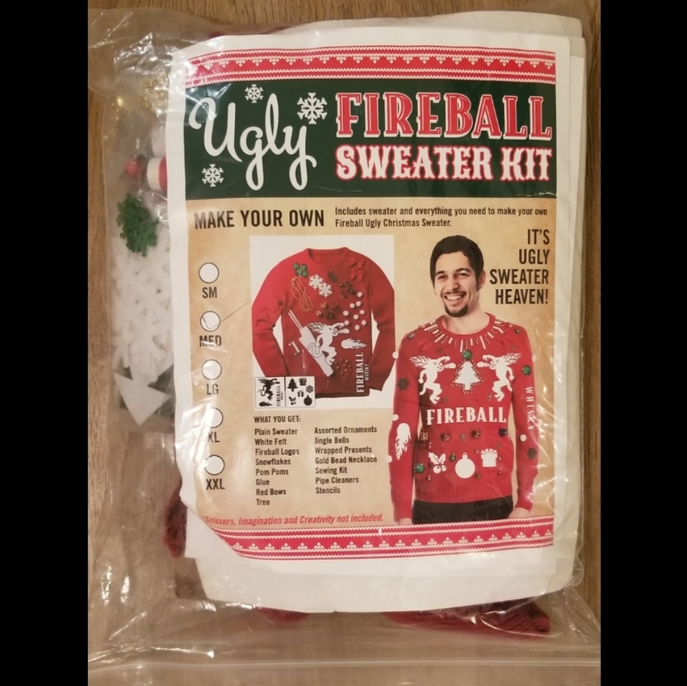 NIB Fireball Ugly Sweater Kit